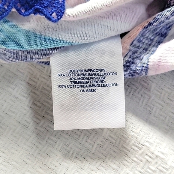 LAND'S End 3/4 Sleeve Striped V-neck Tunic XS Mint Condition - Picture 7 of 7